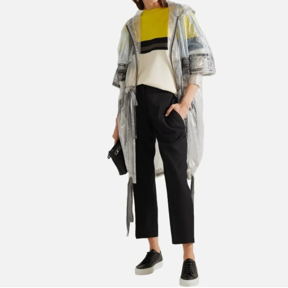 Marc Jacobs Oversized Transparent Embellished Rain Coat in Light Gray